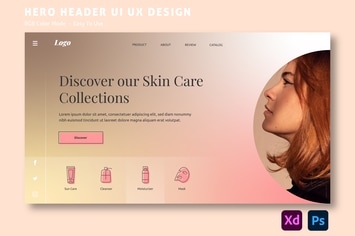 Skin Care – Hero Header Website Template