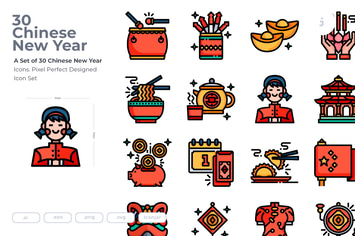 30 Chinese New Year Icons 