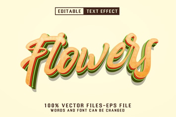 Flowers 3d Text - Editable Text Effect