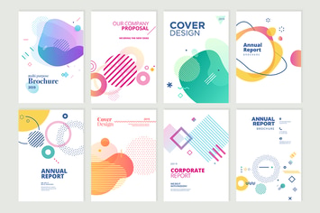 Set of brochure, annual report design templates
