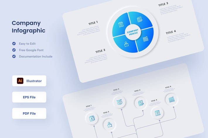 Company Neumorphism Infographic