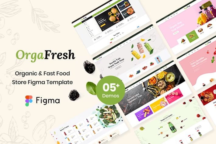 OrgaFresh | Organic & Fast Food Store Figma Templa