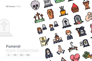 Funeral Filled Icon