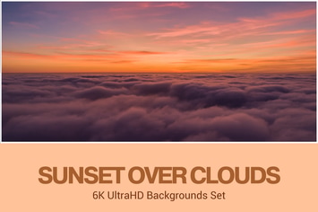 6K+ UltraHD Sunset Over Clouds Backgrounds Set