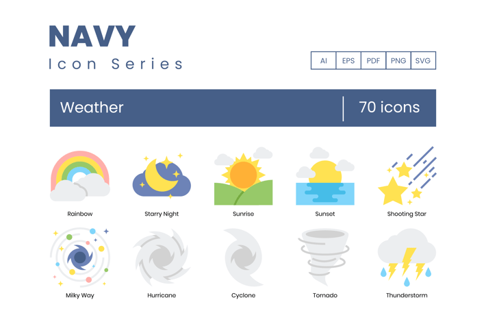 70 Weather Icons