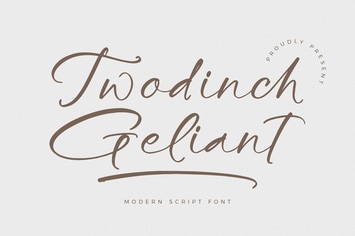 Twodinch Geliant Modern Script Font