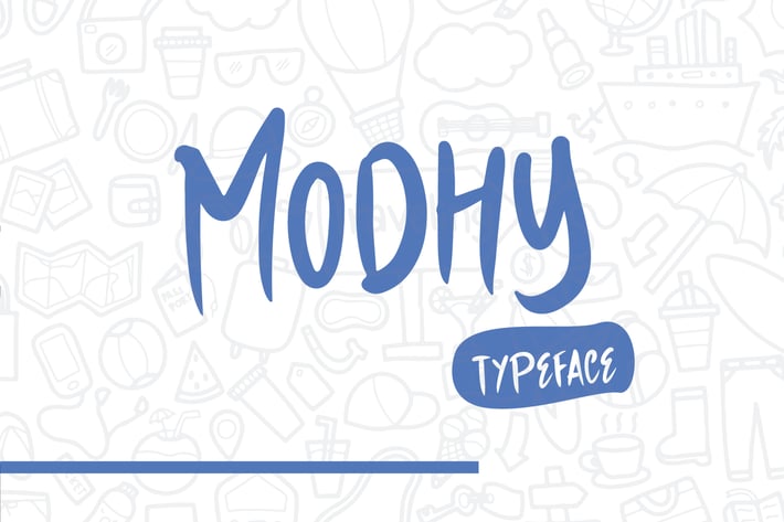 Modhy - A Handmade Playful Typeface