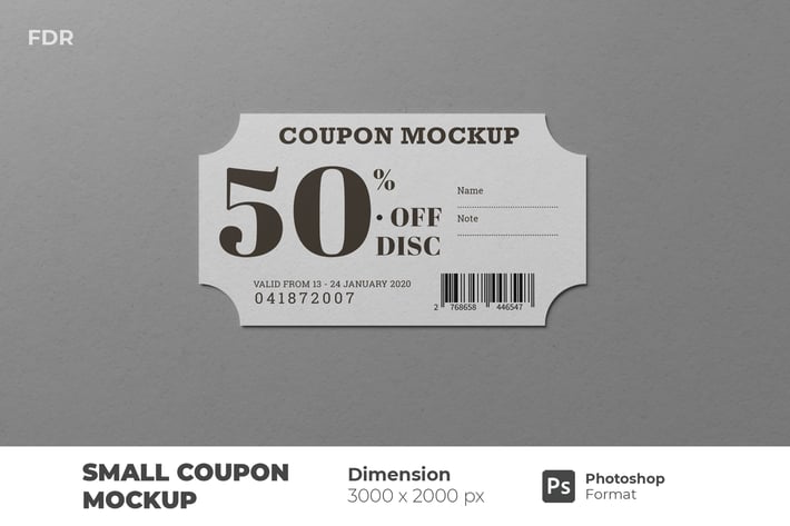 Small Coupon Mockup