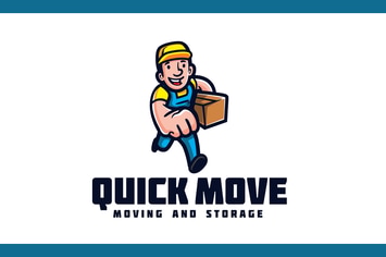 Vintage Retro Running Mover - Moving Service Logo