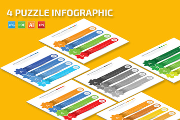 4 Puzzle Infographic