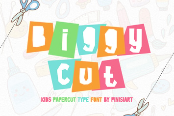 Biggy Cut - Kids font