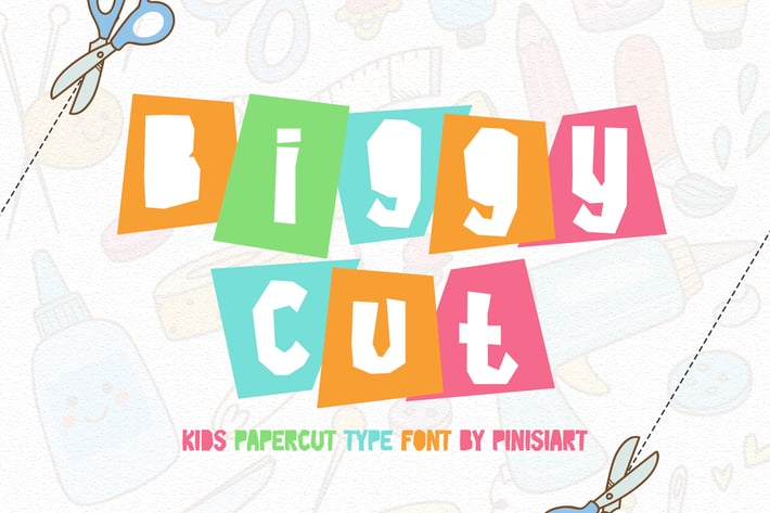 Biggy Cut - Kids font