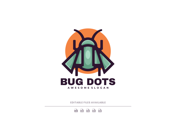 Bug Simple Mascot Logo