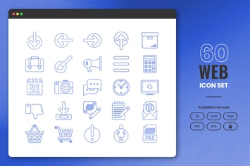BestSeller! 60 Web Icons 
