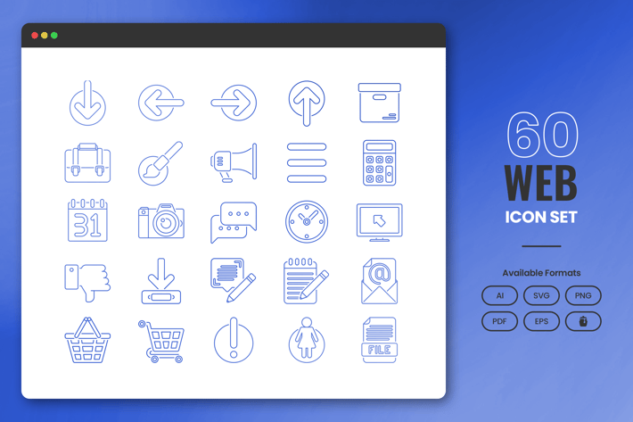 BestSeller! 60 Web Icons 
