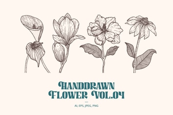 Handdrawn Flower Vol.4