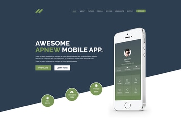 ApNew - App Landing PSD Template