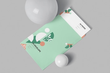 C4 Size Paper Envelope Mockups