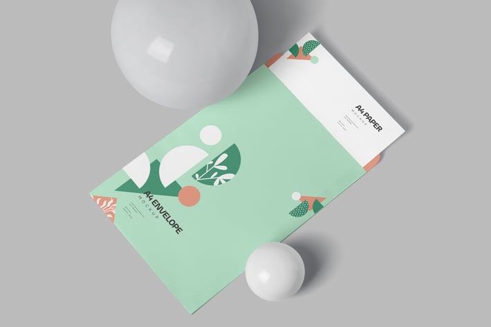 C4 Size Paper Envelope Mockups