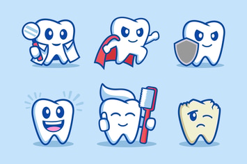 Tooth Cartoon Character Design