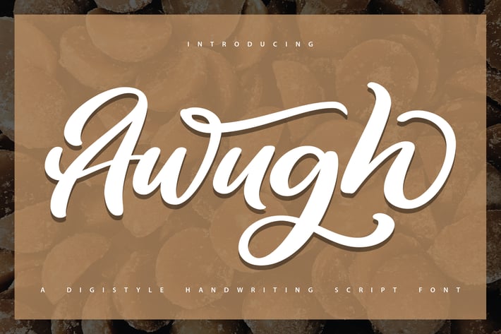 Awugh | A Digistyle Handwriting Script Font