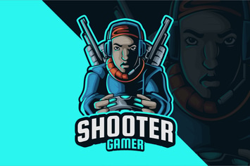 Shooter Gamer Logo