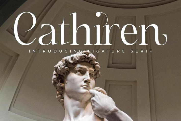 Cathiren Ligature Serif Font 