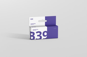 Box Mockup - Wide Small Rectangle with Hanger
