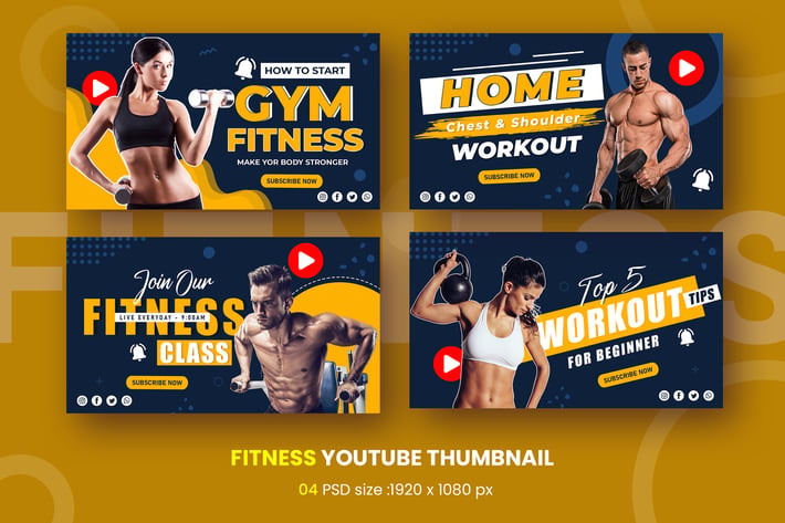Gym Fitness Youtube Thumbnail