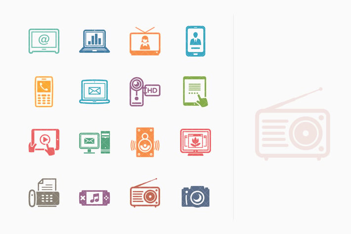 Electronics Icons - Colored Series