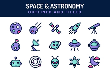 Space and Astronomy Icons