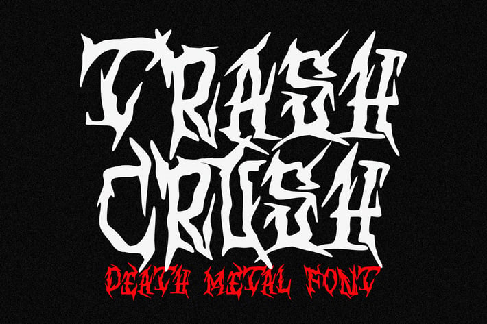 Trash Crush – Death Metal Font