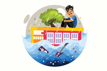 Floods Disaster Vector Illustration