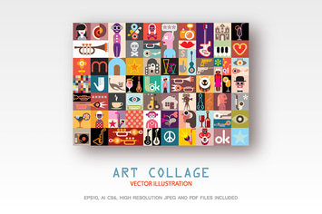 Art Collage vector illustration