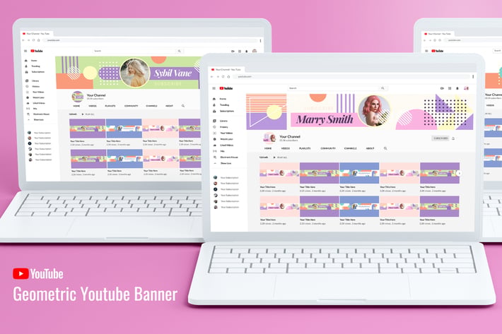 Youtube Channel Art - Geometric Style