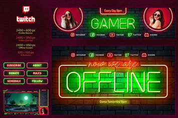 Twitch Neon Gamer