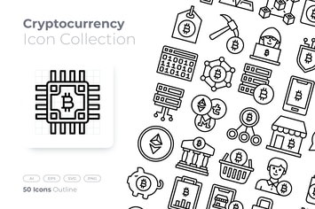 Cryptocurrency Outline Icon