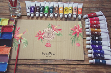 Paperboard Paint Scene Desk