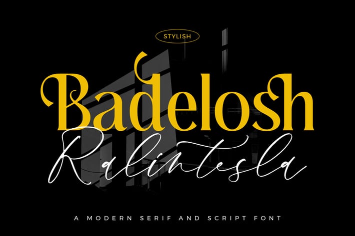 Badelosh Ralintesla Modern Font Duo 