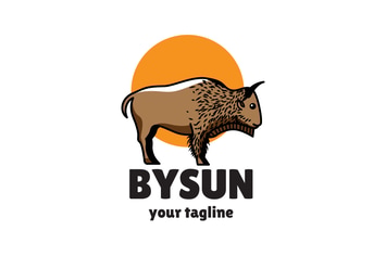 Bysun Byson Sun - Mascot Logo