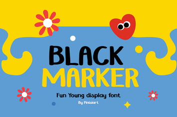 BLACK MARKER – Fun Young Display Font