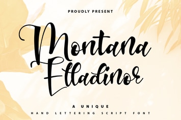 Montana Elladinor | Unique Handlettering Script
