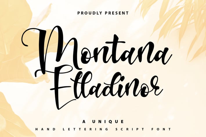 Montana Elladinor | Unique Handlettering Script
