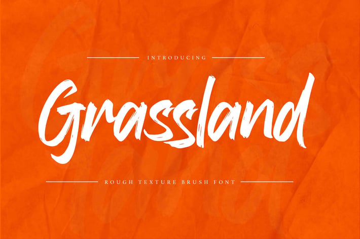 Grassland - Rough Texture Brush Font