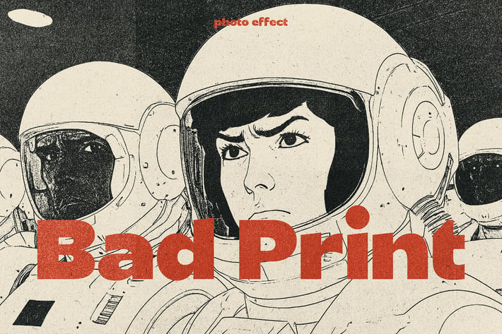 Bad Print Old Image Photo Effect