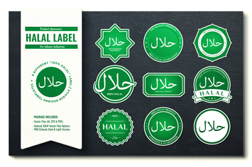 Halal Product Icons / Label / Sticker