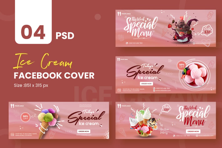 Ice Cream Facebook Timeline Covers