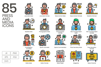 Press and Media Icons