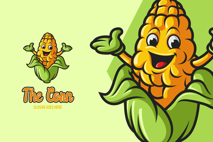 Corn - Mascot Logo
