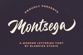 Montsega a Modern Lettering Font